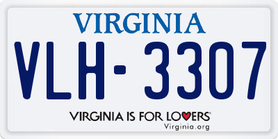 VA license plate VLH3307