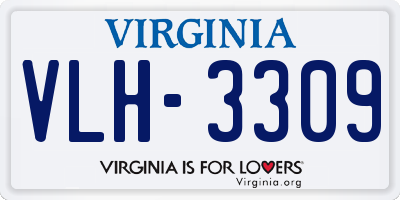 VA license plate VLH3309
