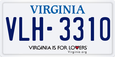 VA license plate VLH3310
