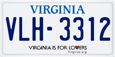 VA license plate VLH3312