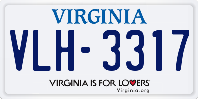 VA license plate VLH3317