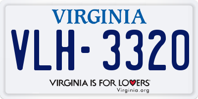 VA license plate VLH3320