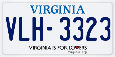 VA license plate VLH3323