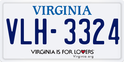 VA license plate VLH3324