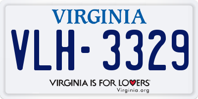VA license plate VLH3329