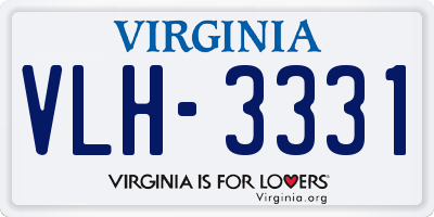 VA license plate VLH3331