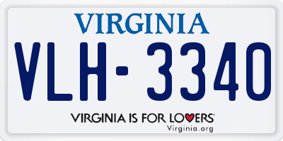 VA license plate VLH3340