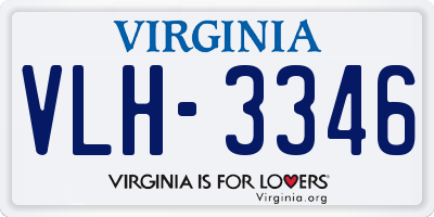 VA license plate VLH3346