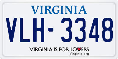 VA license plate VLH3348