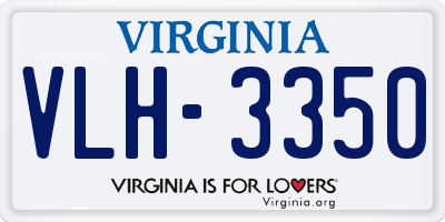 VA license plate VLH3350