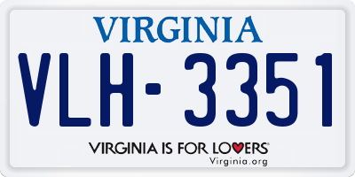 VA license plate VLH3351