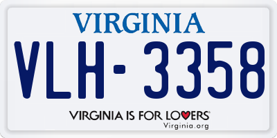 VA license plate VLH3358