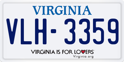 VA license plate VLH3359