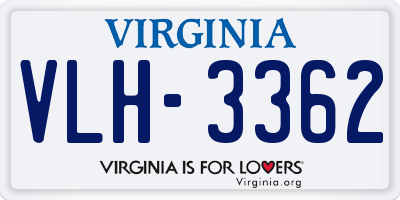 VA license plate VLH3362