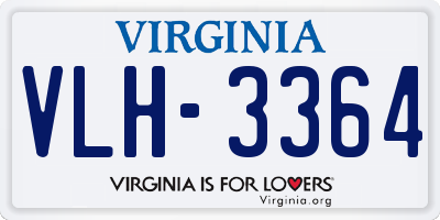 VA license plate VLH3364