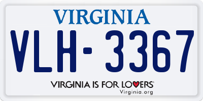 VA license plate VLH3367