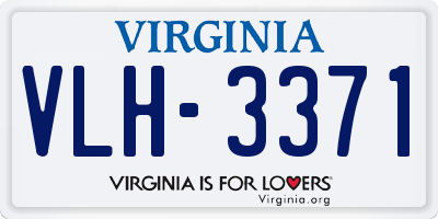 VA license plate VLH3371