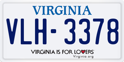 VA license plate VLH3378