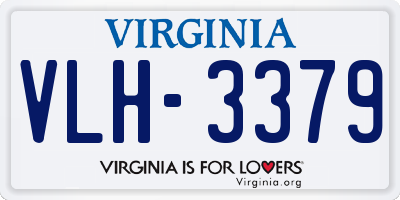 VA license plate VLH3379