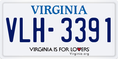 VA license plate VLH3391