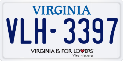VA license plate VLH3397