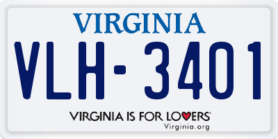 VA license plate VLH3401