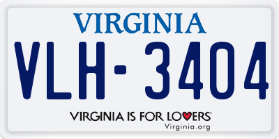 VA license plate VLH3404