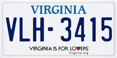 VA license plate VLH3415