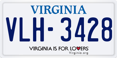 VA license plate VLH3428