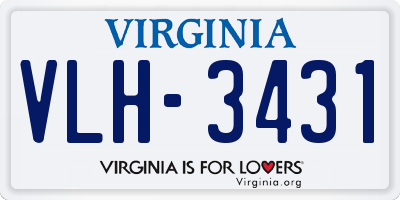 VA license plate VLH3431