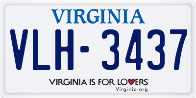 VA license plate VLH3437