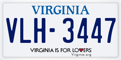 VA license plate VLH3447