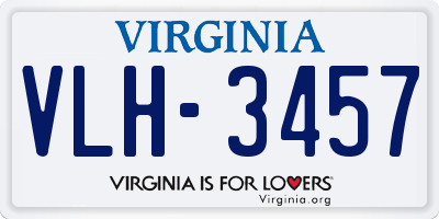 VA license plate VLH3457