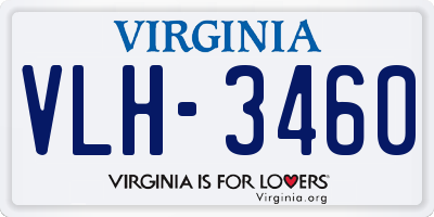 VA license plate VLH3460