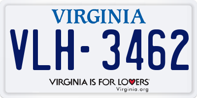 VA license plate VLH3462