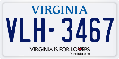 VA license plate VLH3467