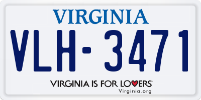 VA license plate VLH3471