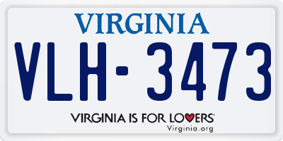 VA license plate VLH3473