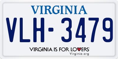 VA license plate VLH3479