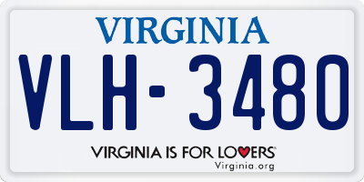 VA license plate VLH3480