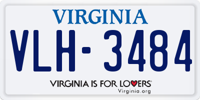 VA license plate VLH3484