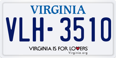 VA license plate VLH3510