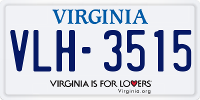 VA license plate VLH3515