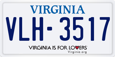 VA license plate VLH3517