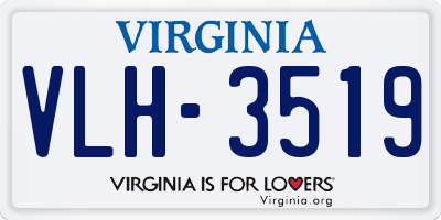 VA license plate VLH3519