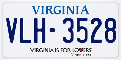 VA license plate VLH3528