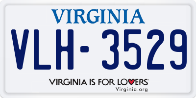 VA license plate VLH3529