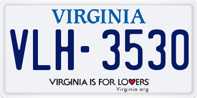 VA license plate VLH3530