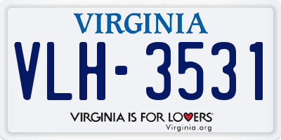 VA license plate VLH3531