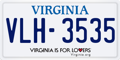 VA license plate VLH3535